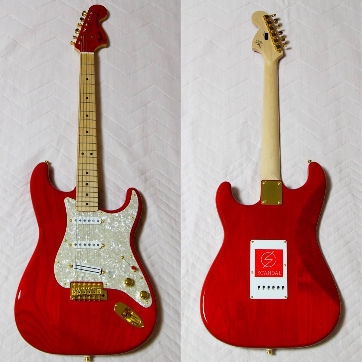 数量限定商品 Fender Mami Stratocaster Custom Red 改 SCANDAL