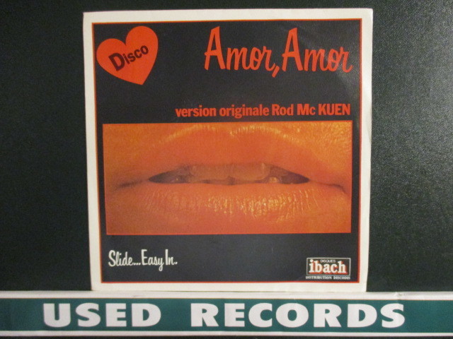 Rod McKuen ： Amor, Amor 7'' / 45s (( 70's France Disco カルト ディスコ )) c/w Don't Drink The Orange Juice (( ''Slide...Easy In''_画像1