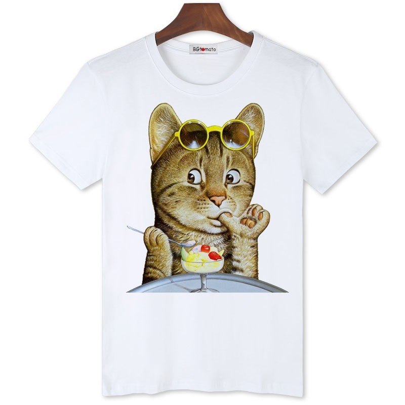 ♪たばこ　ねこ　半袖Tシャツ　Ｓ　Ｍ　Ｌ　ＬＬ　3Ｌ　4Ｌ　ホワイト　白　黄 灰 青 イラスト　面白 三毛猫☆新品未使用品☆送料無料☆★ _画像1