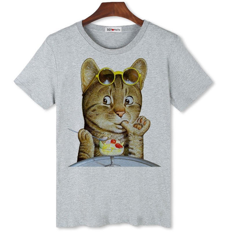 ♪たばこ　ねこ　半袖Tシャツ　Ｓ　Ｍ　Ｌ　ＬＬ　3Ｌ　4Ｌ　ホワイト　白　黄 灰 青 イラスト　面白 三毛猫☆新品未使用品☆送料無料☆★ _画像3