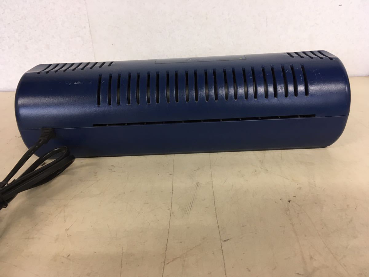 N consumer electronics 9]A4 laminating machine K14-4004en M I store office work supplies office stationery simple navy blue blue electrification has confirmed used machine present condition 