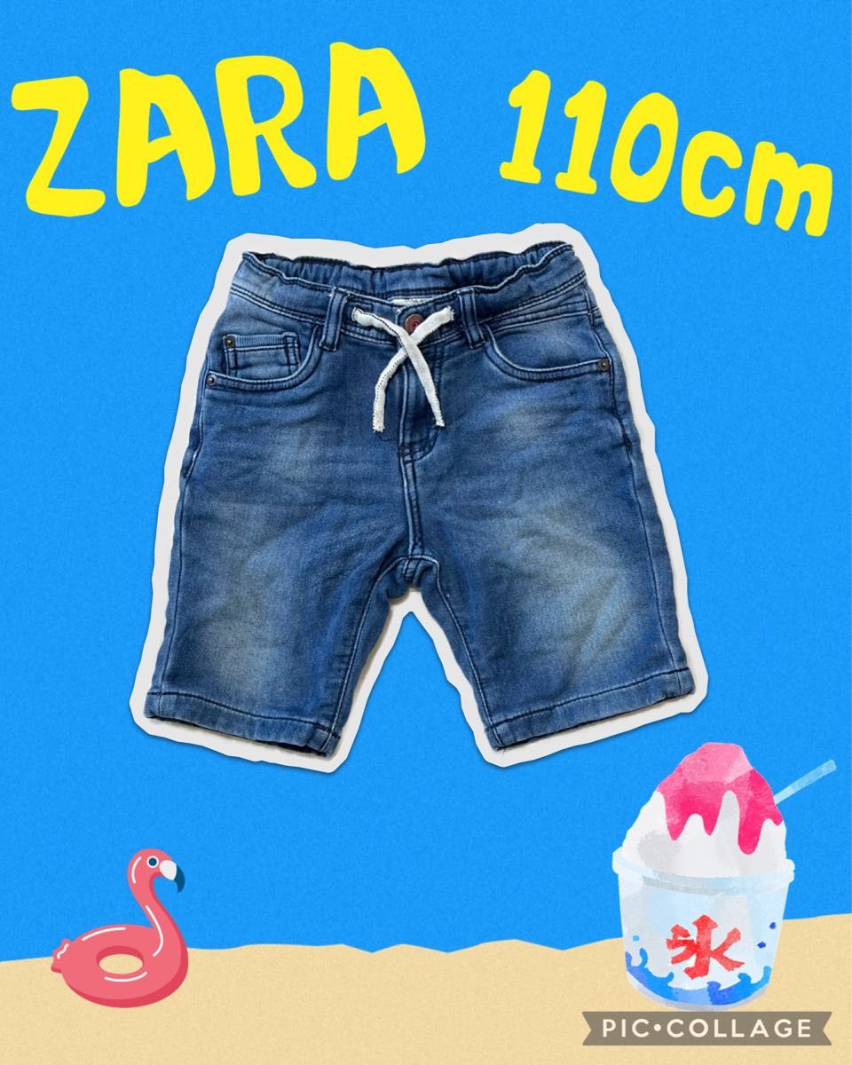 ZARA 110cm ハーフパンツ　男の子　女の子  デニムハーフパンツ キッズ