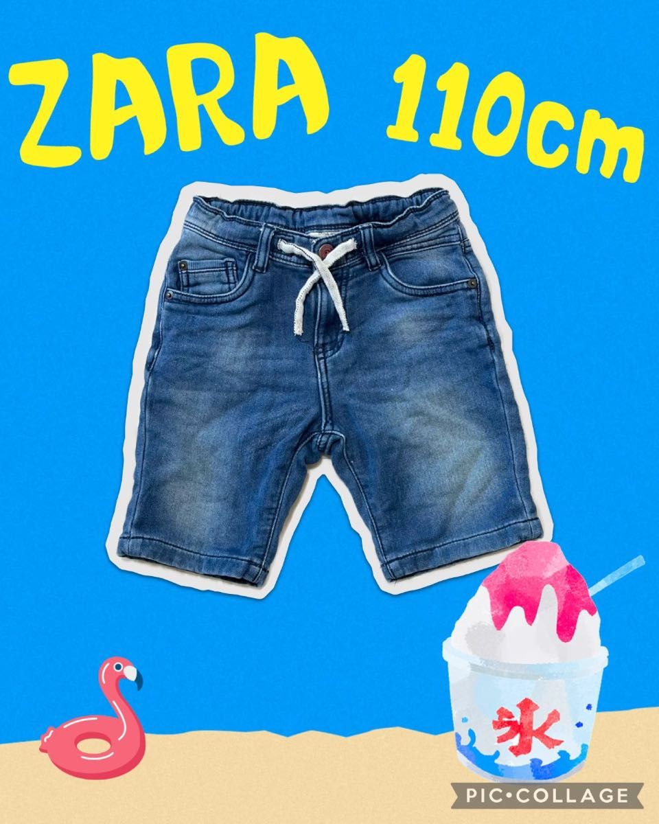 ZARA 110cm ハーフパンツ　男の子　女の子 デニムハーフパンツ キッズ