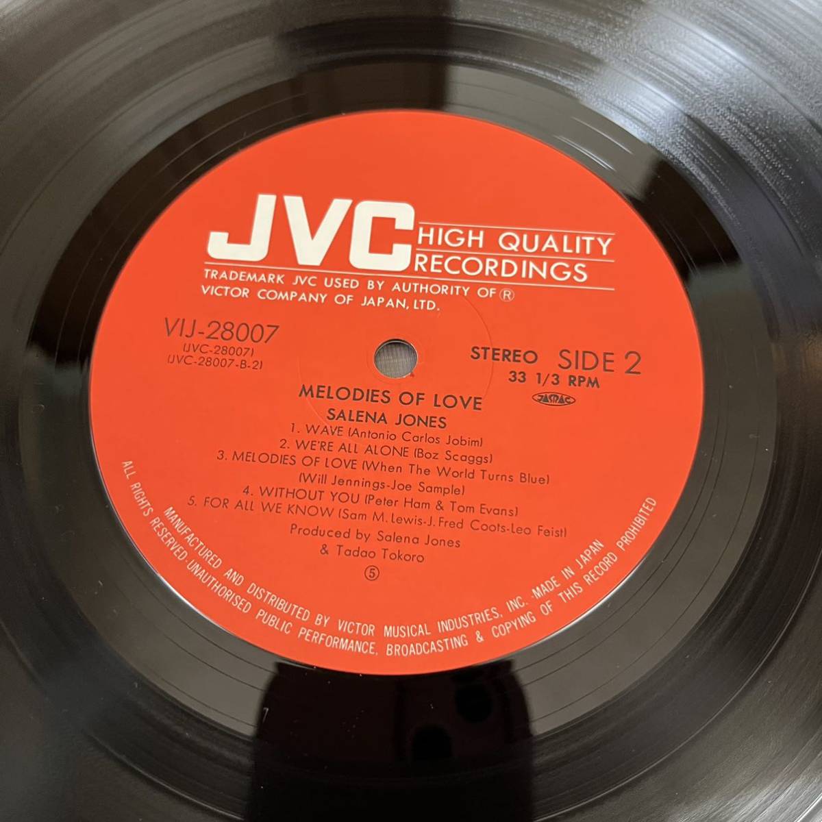 【国内盤帯付】SALENA JONES MELODIES OF LOVE サリナジョーンズ デジタルリミックス / LP レコード / VIJ28007 / ライナー有 /_画像10