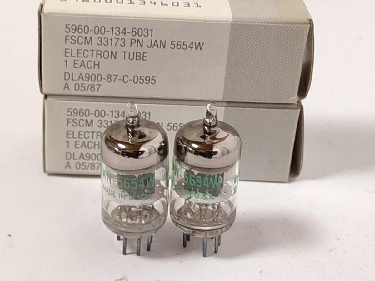 GE JAN-5654W 同一コード2本未使用6AK5 耐震高信頼管真空管6J1互換