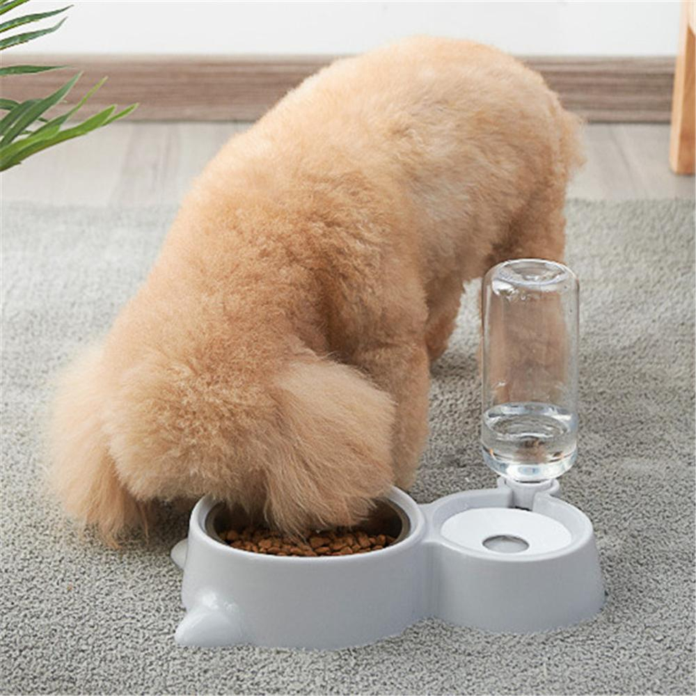 #0033#* cheap * dog, cat for automatic water dispenser,2 in 1, stainless steel steel, lovely pet food container, set, feed inserting,