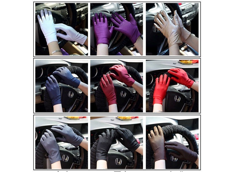 無地 日焼け止め UVカット ショート 手袋#ブラック_画像3
