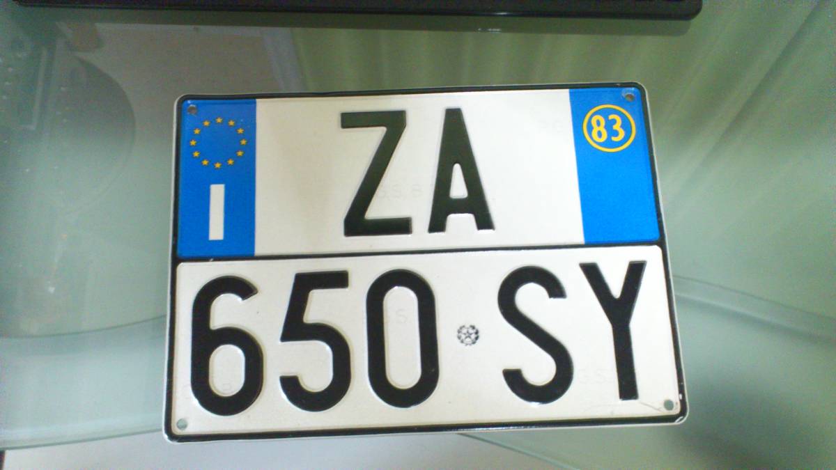  euro plate number plate genuine article Italy stereo ru vi oStelvio