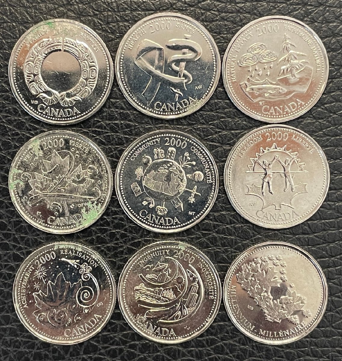 カナダ 年ミレニアム記念 セント硬貨 ９種