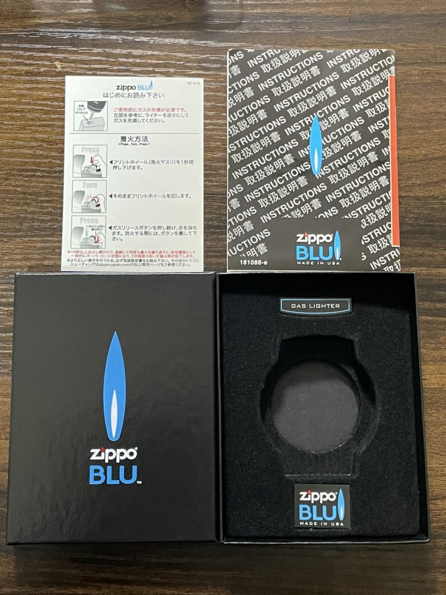 zippo Marllboro BLU TM 限定品 マルボロ ブルー ガスライター GAS LIGHTER シルバーダスト 特殊加工品 SILVER DAST デットストック_画像8