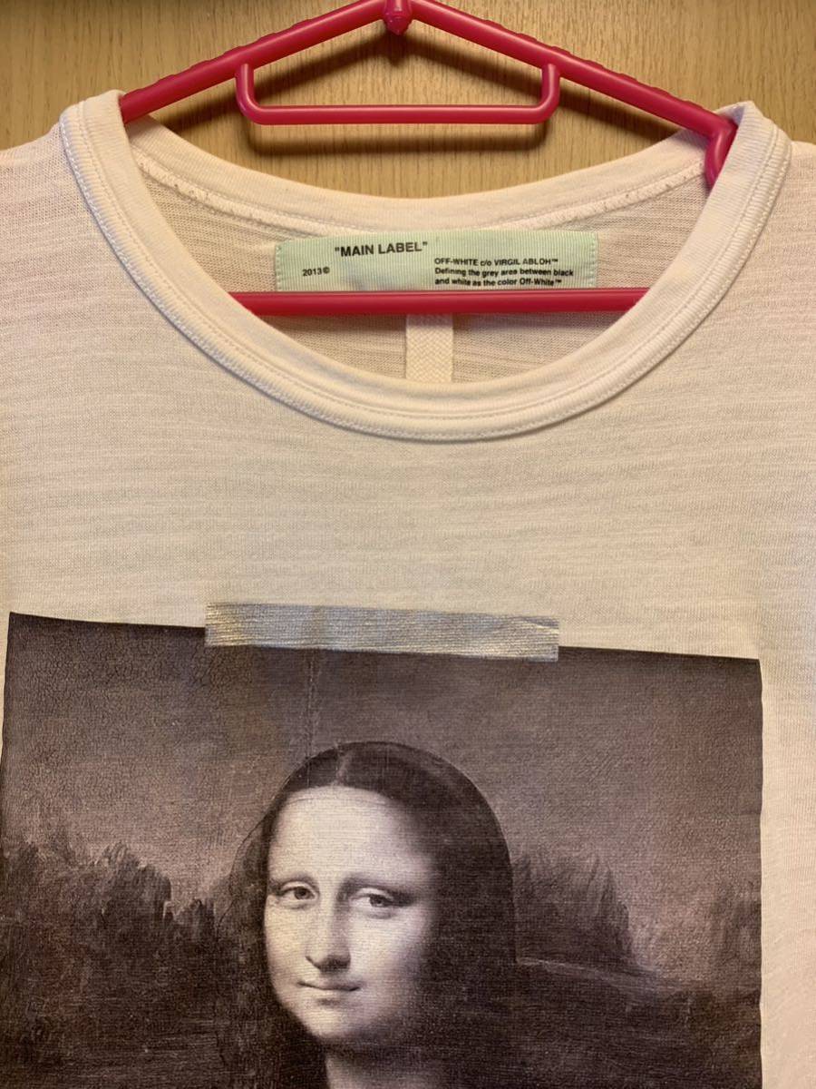 正規 18SS OFF-WHITE c/o VIRGIL ABLOH MONA LISA オフホワイト モナリザ クルーネック Tシャツ 白 M OMAA027S18001012_画像2