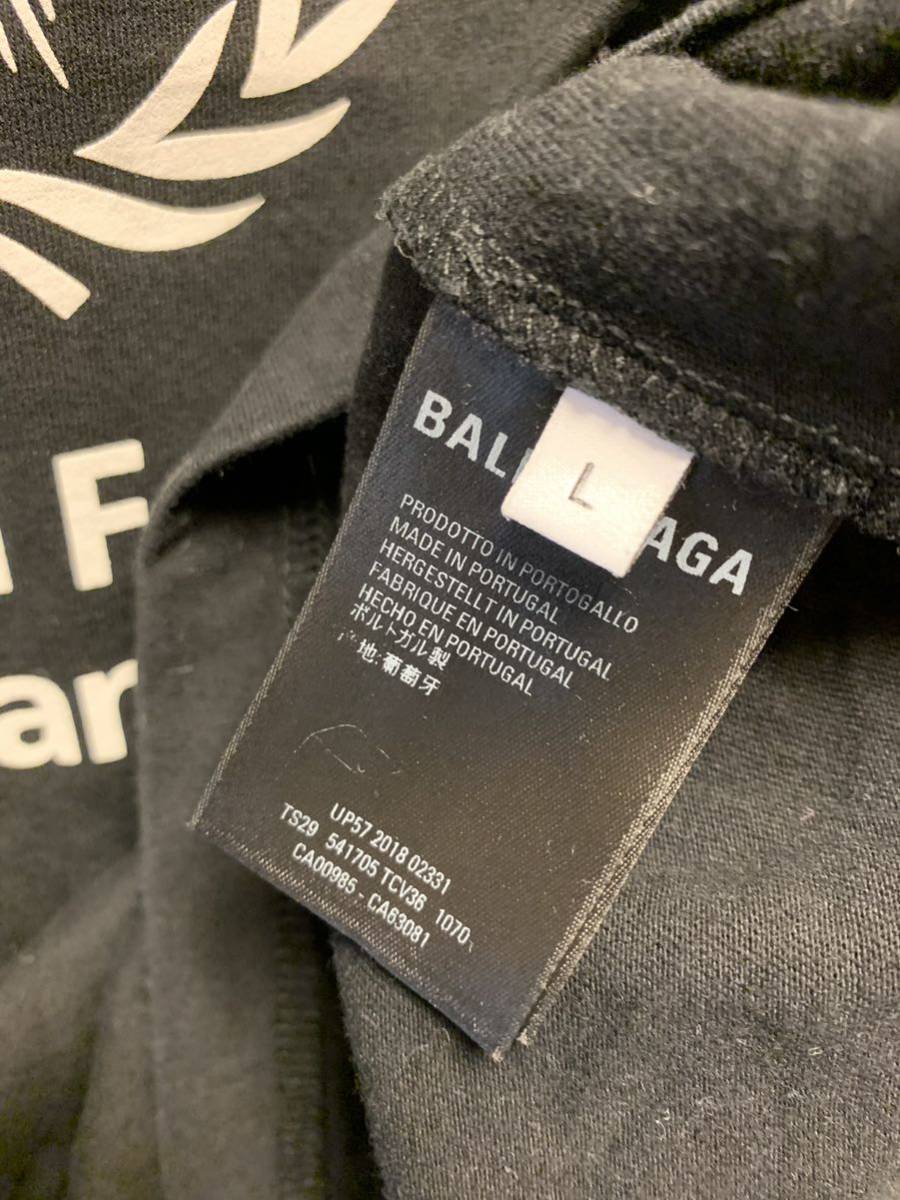 正規 18AW BALENCIAGA バレンシアガ DEMNA GVASALIA デムナ ヴァザリア World Food Programme WFP ロゴ Tシャツ 黒 L 541705 TCV36_画像3