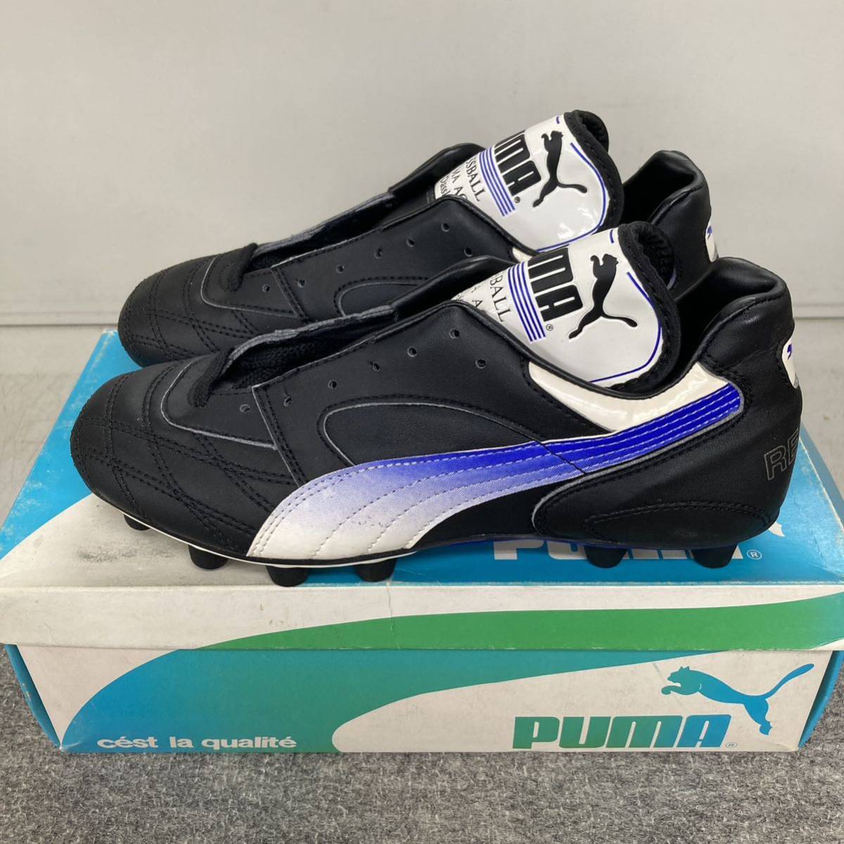 プーマPUMA 新品スパイクサッカースパイク サッカーシューズ 青メンズ黒白24 プーマ_画像5