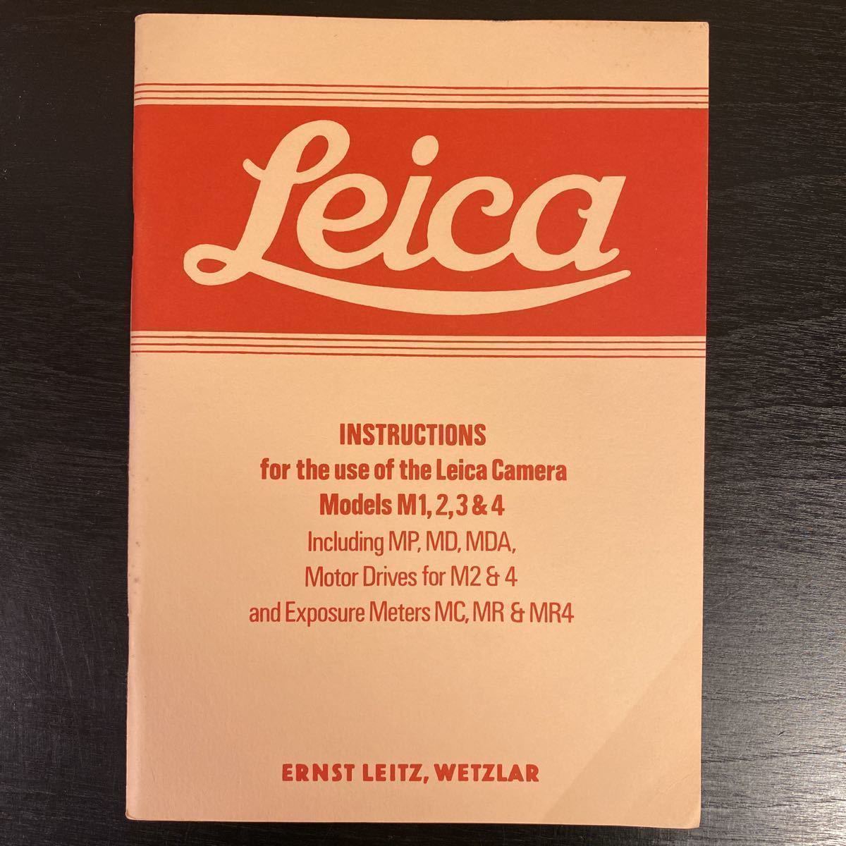 中古 ライカ Leica 関連希少資料 Instructions for the use of the Leica Camera Models M1,2,3&4 などなど