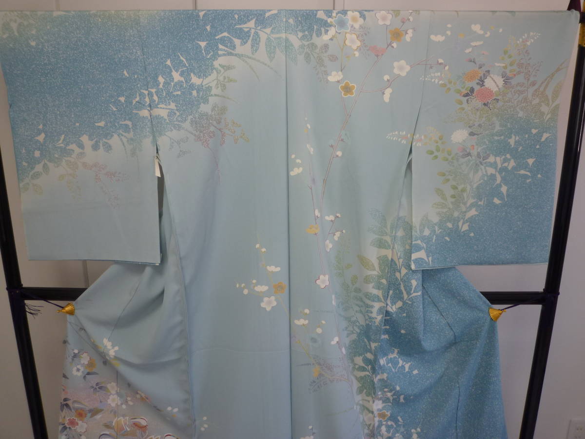 □大和装祭□未仕立て 手描き友禅作家/奥田秀水作 最高級浜ちりめん