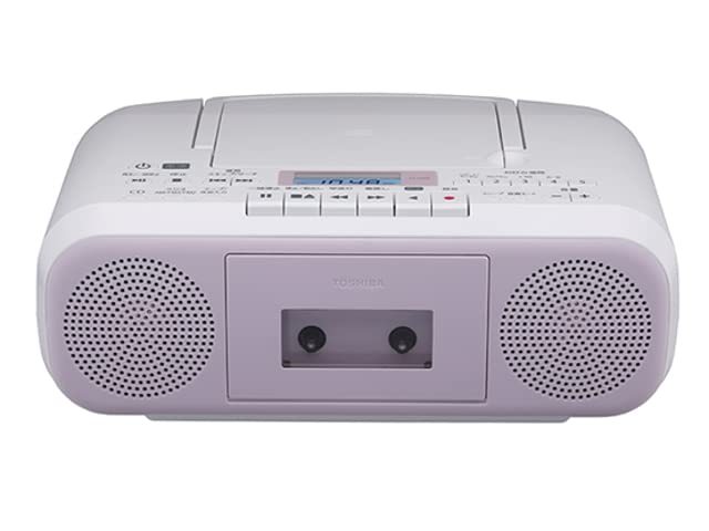 TOSHIBA CDラジオカセットレコーダー ラジカセ コンパクト ピンク TY-CDS8((中古品)