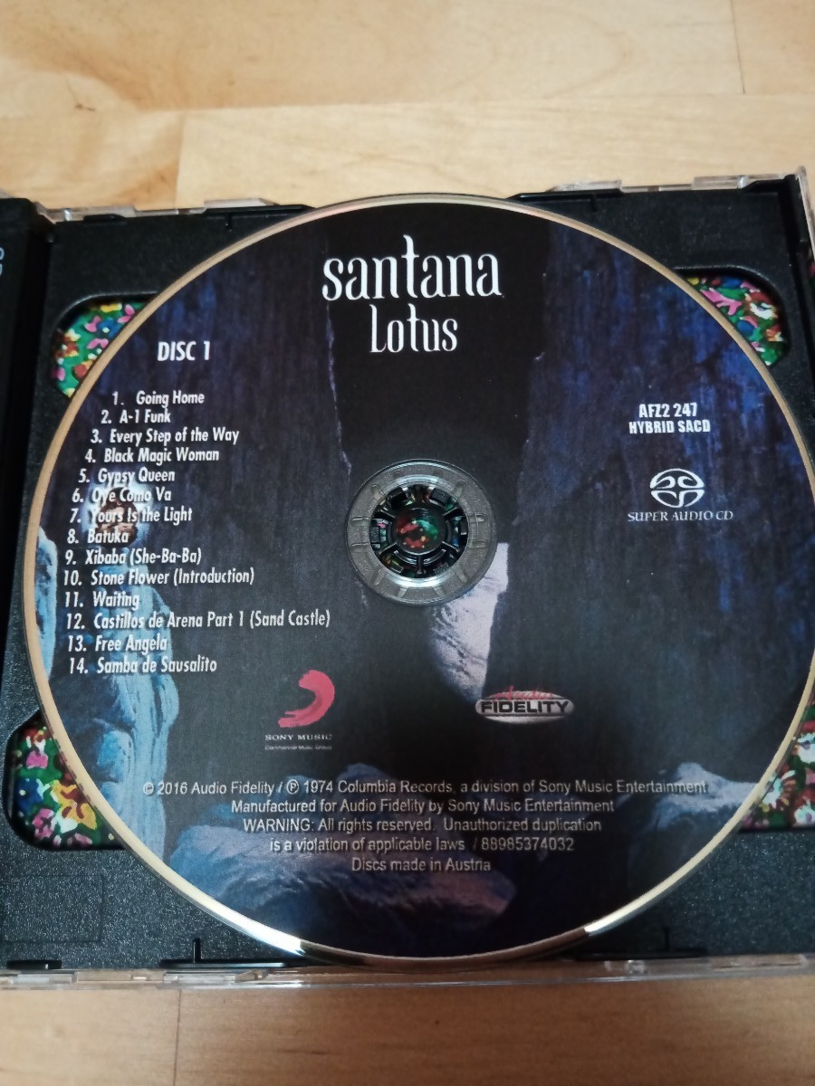 【送料無料】SANTANA/LOTUS　サンタナ　 AUDIO FIDELITY HYBRID SACD_画像4