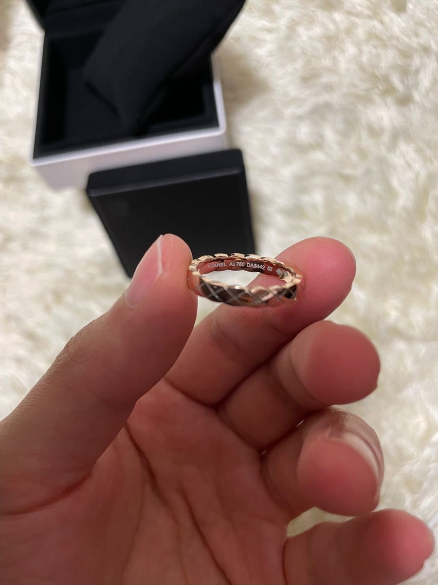 CHANEL ココクラッシュリング ベージュゴールド 箱 袋付き 証明 CHANEL ココクラッシュリング ベージュゴールド 箱 袋付き 証明