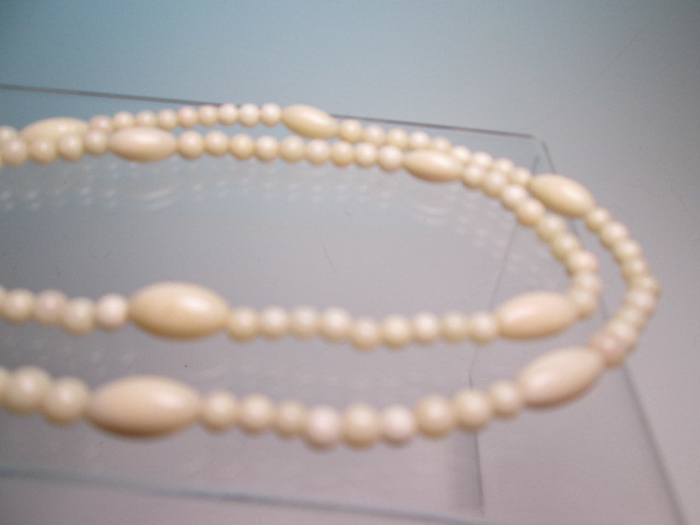 *book@.. sphere 5mm~8mmx1,5mm design long necklace 40g