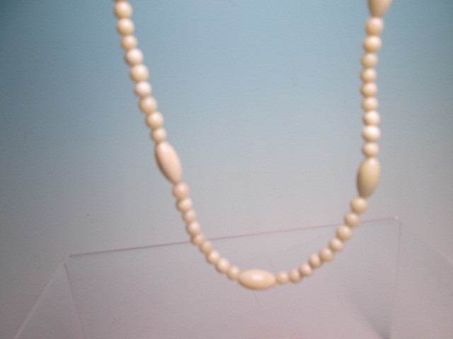 *book@.. sphere 5mm~8mmx1,5mm design long necklace 40g