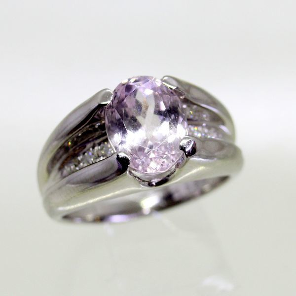 トップ ◎中古美品◎プラチナ クンツァイト 2.83ct ダイヤ リング 9.5号 その他