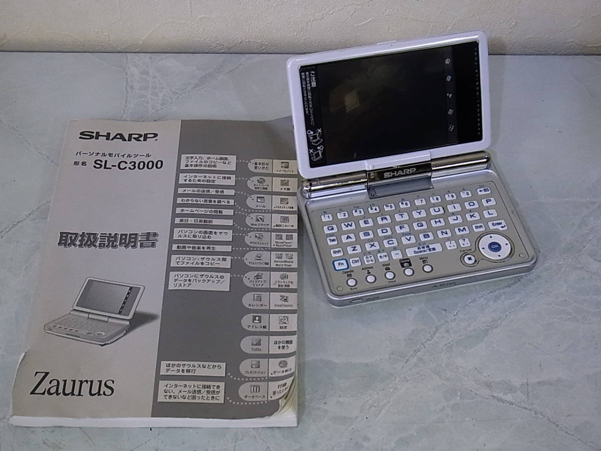 T895* sharp * Zaurus * Junk *SHARP Zaurus SL-C3000* instructions attaching * power supply does not work, charge is is possible to do distortion equipped * mobile tool (60