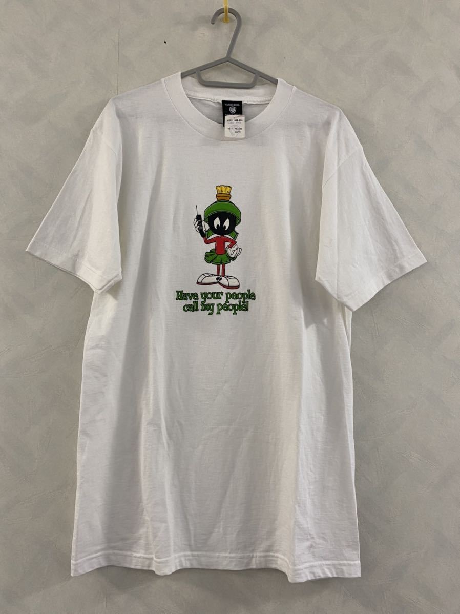 未使用品 WARNER BROS. STUDIO STORE Tシャツ M Tee アメリカ製 1998 90s マービンザマーシャン Marvin the Martian ルーニーテューンズ_画像1