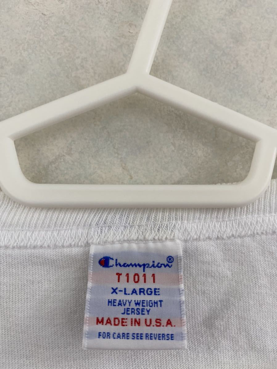Champion 北海道 刺繍 Tシャツ サイズXL T1011 米国製 7.1オンス ヘビーウェイト チャンピオン ティー・テンイレブン MADE IN U.S.A. 限定_画像3
