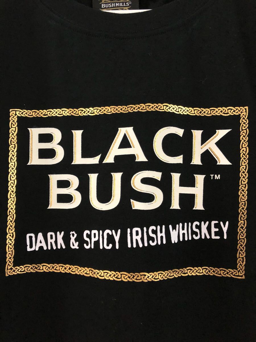 未使用品 BLACK BUSH Tシャツ サイズ14 IRISH WHISKEY BUSH MILLS ブラックブッシュ ブッシュミルズ ウイスキー 希少_画像2