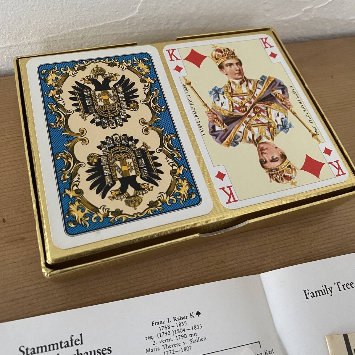 ヴィンテージ インペリアル プレイング カード カイザー オーストリア皇室 トランプ ブリッジカード 家系図付 [2306iny]_画像4