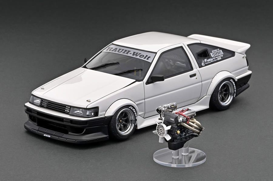 イグニッションモデル WEB限定 1/18 RWB AE86 White/Black With Engine