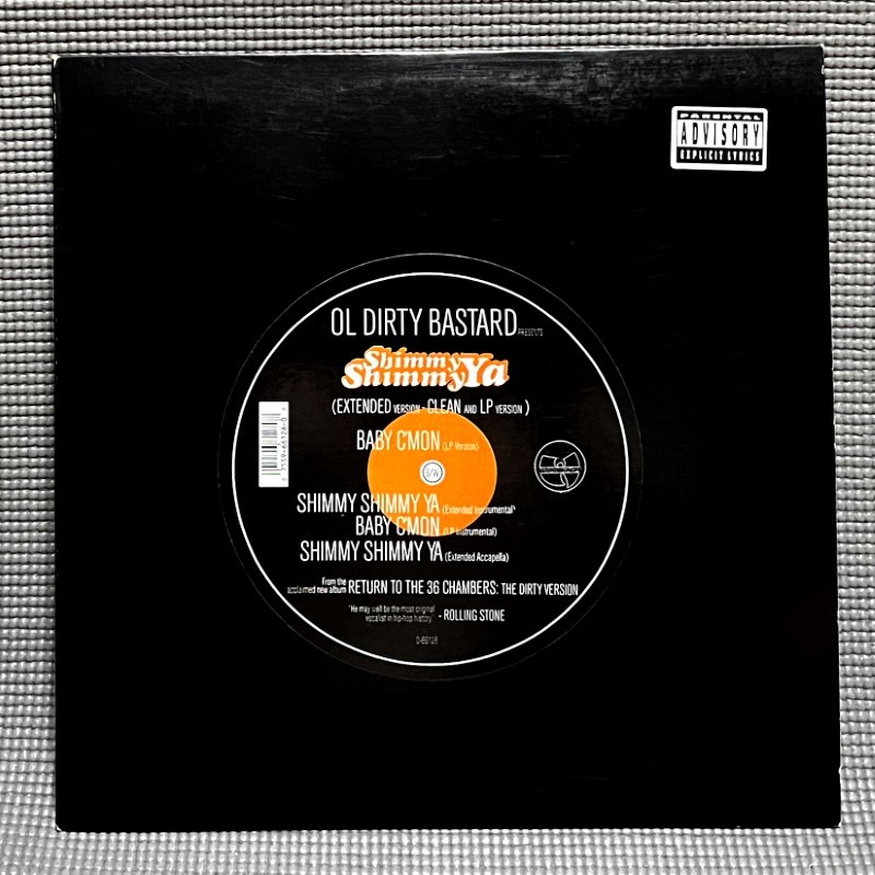 Ol Dirty Bastard - Shimmy Shimmy Ya / Baby C'mon 【US ORIGINAL 12inch】 Wu-Tang Clan O.D.B. RZA / Elektra - 0-66128_画像1