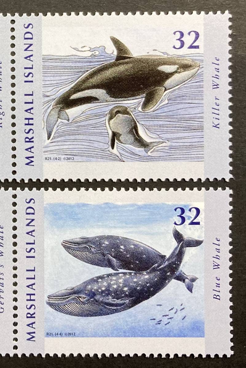 マーシャル諸島 2012年発行 クジラ シャチ イルカ 切手 未使用 NH_画像3