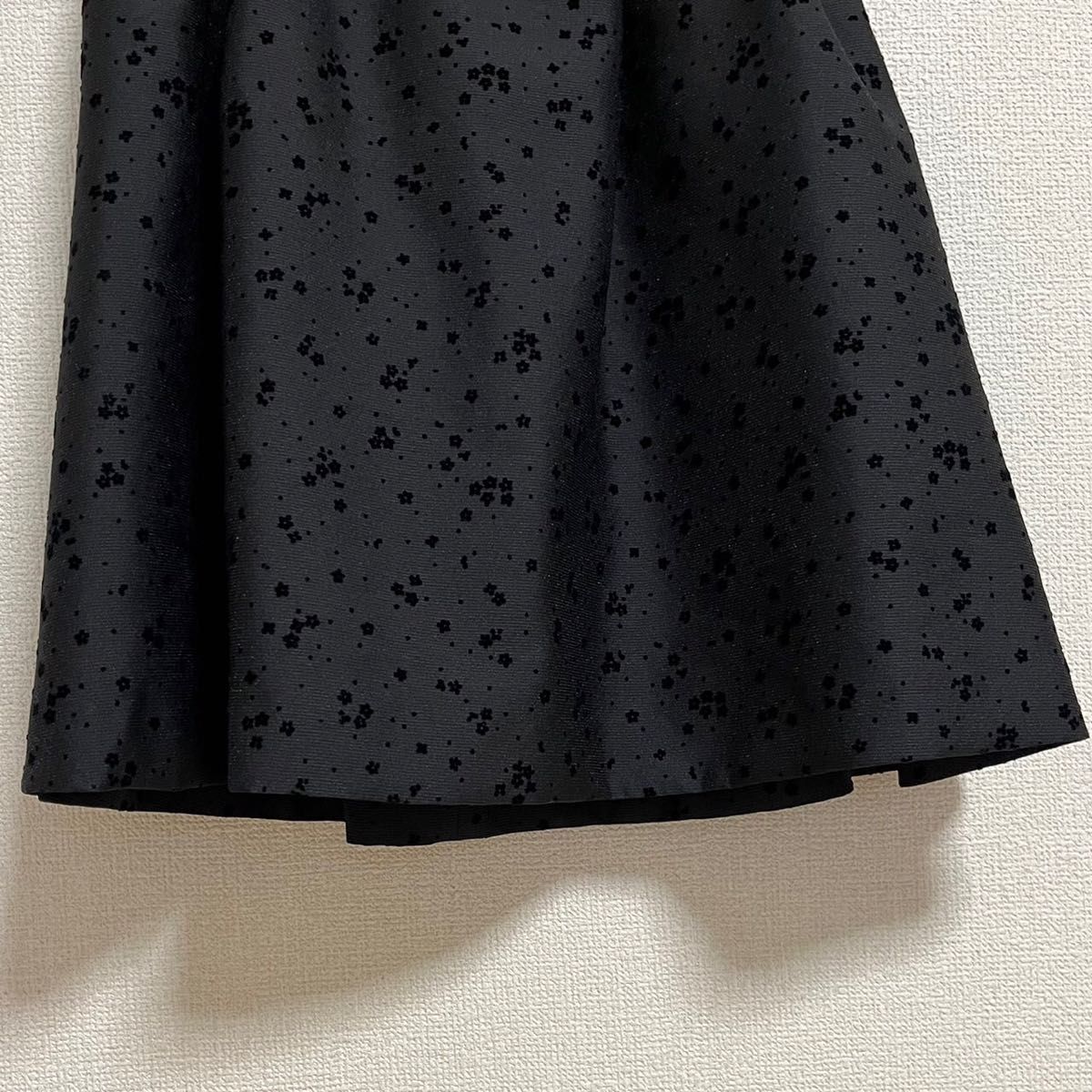 アナトリエ スカート 小花柄 ブラック