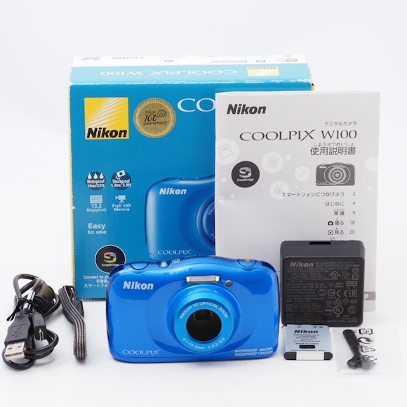 30％OFF】 防水 W100 COOLPIX デジタルカメラ ニコン Nikon W100BL