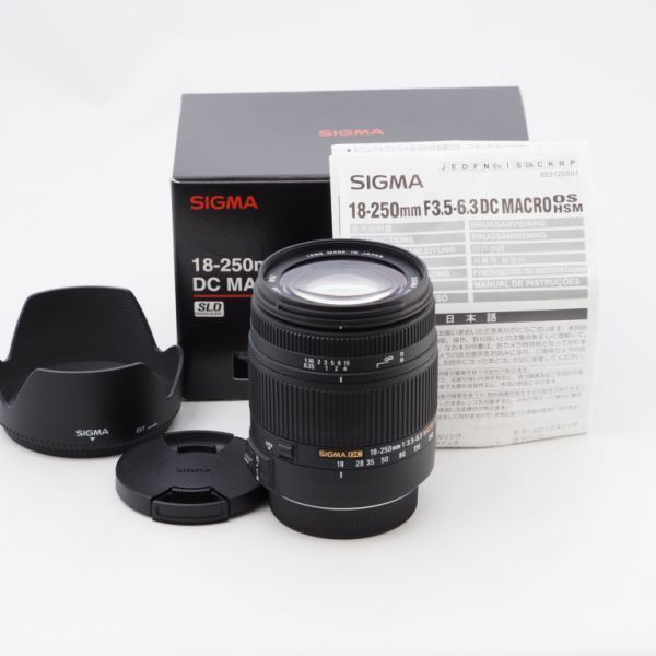 SIGMA シグマ 高倍率ズームレンズ 18-250mm F3.5-6.3 DC MACRO HSM ペンタックス用 APS-C専用 883614  #7363