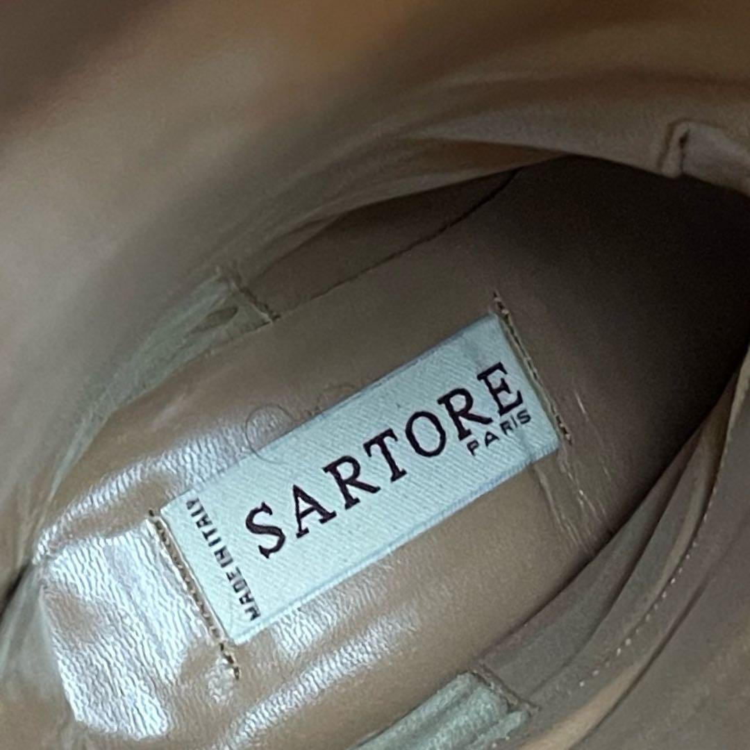 * unused * Sartre long boots horse riding one strap back Zip 36.5