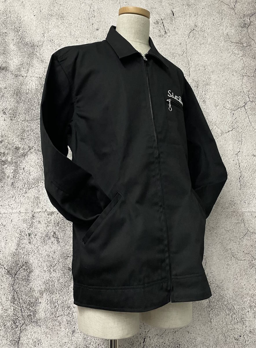 #54_0344 【 Schott 】 ショット メンズ TCワークジャケット カジュアル アウター XLサイズ ブラック 長袖 ポケットあり シンプル