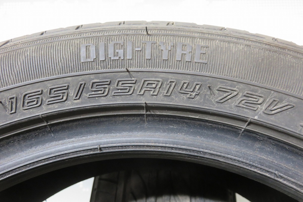 DUNLOP／ダンロップ EC202 165/55R14 2本SET／2021年製 8分山 オンロード／中古 ／23071009_画像5