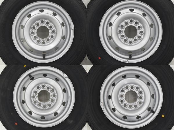 新品タイヤ 中古鉄ホイールセット 145R12 6PR LT 12インチ 12x3.50B 12HM 100/110/114.3 145/80R12 80/78N LT 相当 冬 a18045_画像3