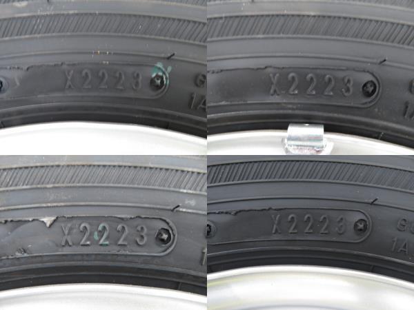 新品タイヤ 中古鉄ホイールセット 145R12 6PR LT 12インチ 12x3.5B 4穴 PCD100 145/80R12 80/78N 相当 冬 a18039_画像7