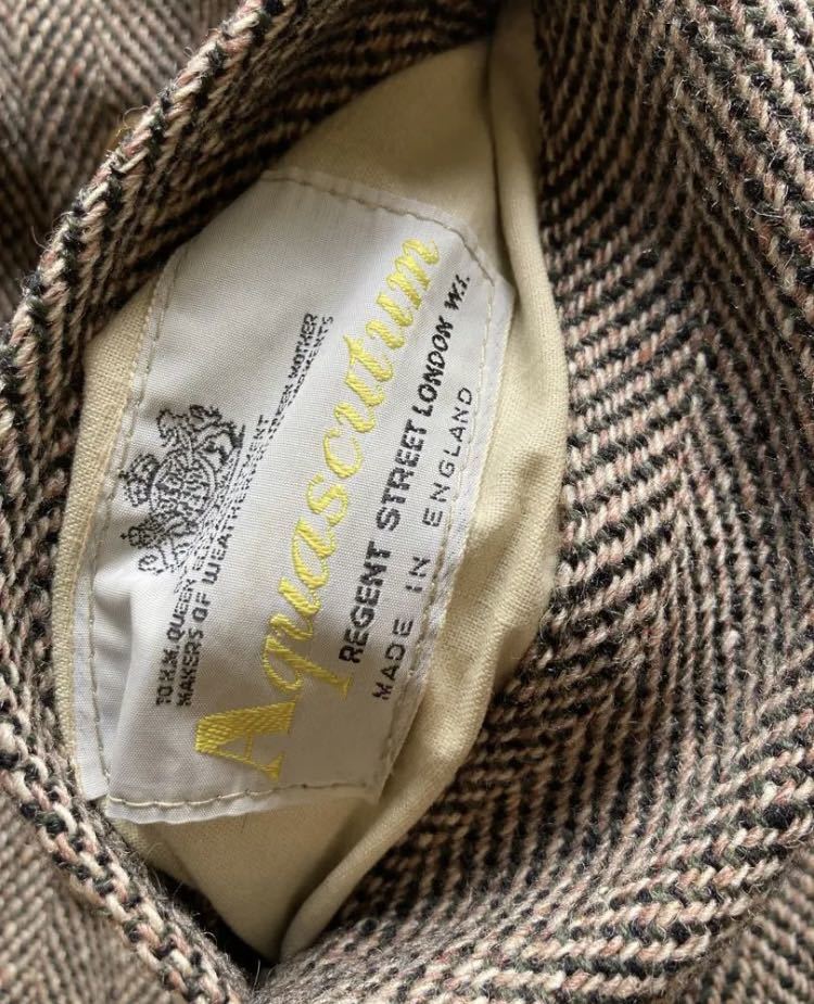 【ヴィンテージ】Aquascutum アクアスキュータム ダブルフェイス リバーシブル ヘリンボーン コート