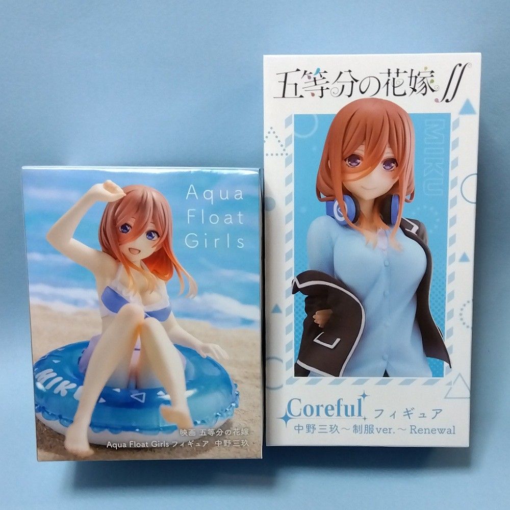 五等分の花嫁 【中野三玖】 制服&水着 フィギュア 2体セット 未開封品