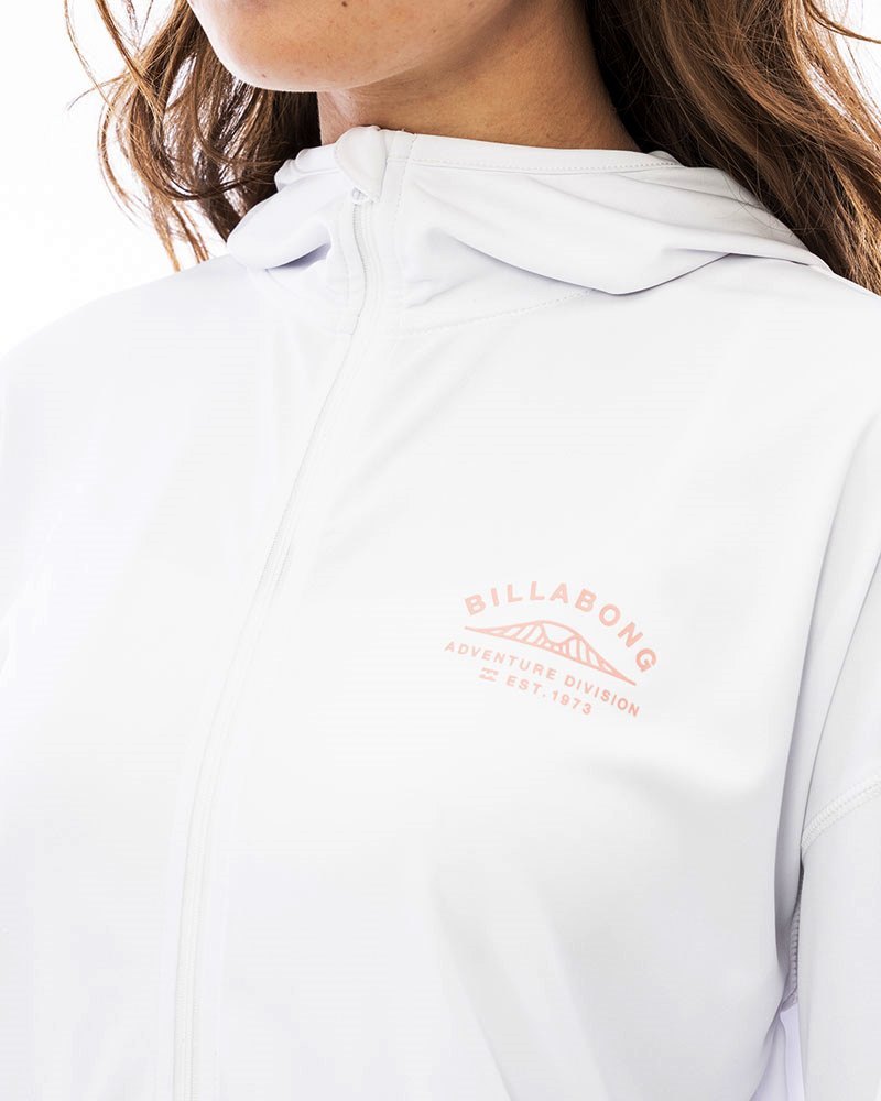 【SALE】★送料無料★2023新品【BILLABONG/ビラボン】【A/Div.】 ADIV ZIP UP HOODED RASHGUARD ラッシュガード WHT レディースL BD013-892_画像4