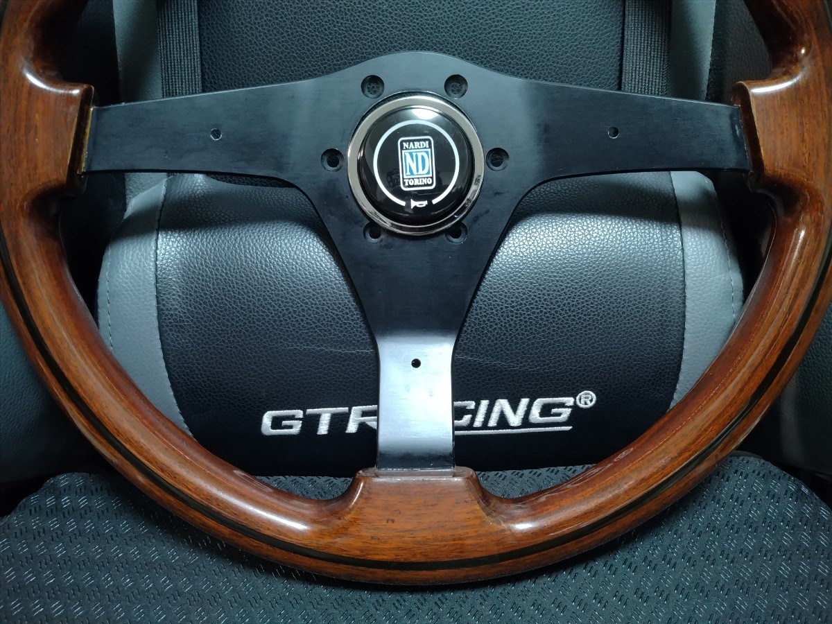 即決 NARDI ナルディ ウッドステアリング φ36 ブラックスポーク 送料無料 ホーンボタンおまけ付き