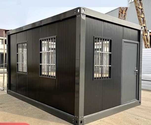 ユニットハウス 黒 組立式 36m 18㎡ プレハブ 山小屋 プレハブ ユニットハウス 黒 組立式 36m 18㎡ プレハブ 山小屋 プレハブ