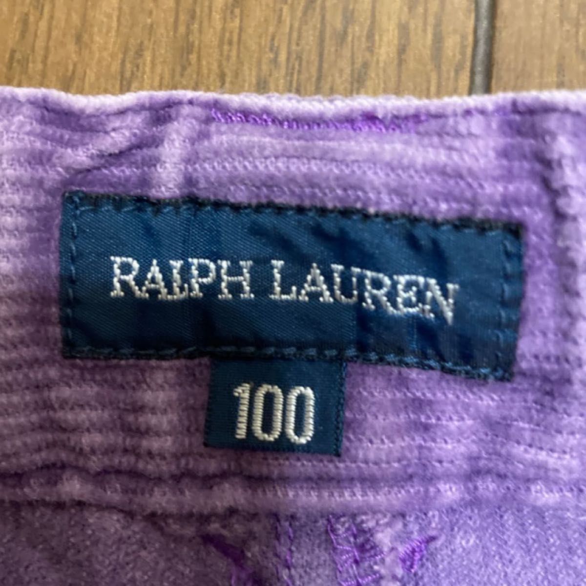 ★Ralph Laurenラルフローレン★コーデュロイ 紫 ブーツカット ボトムス 長ズボン 100 パープル