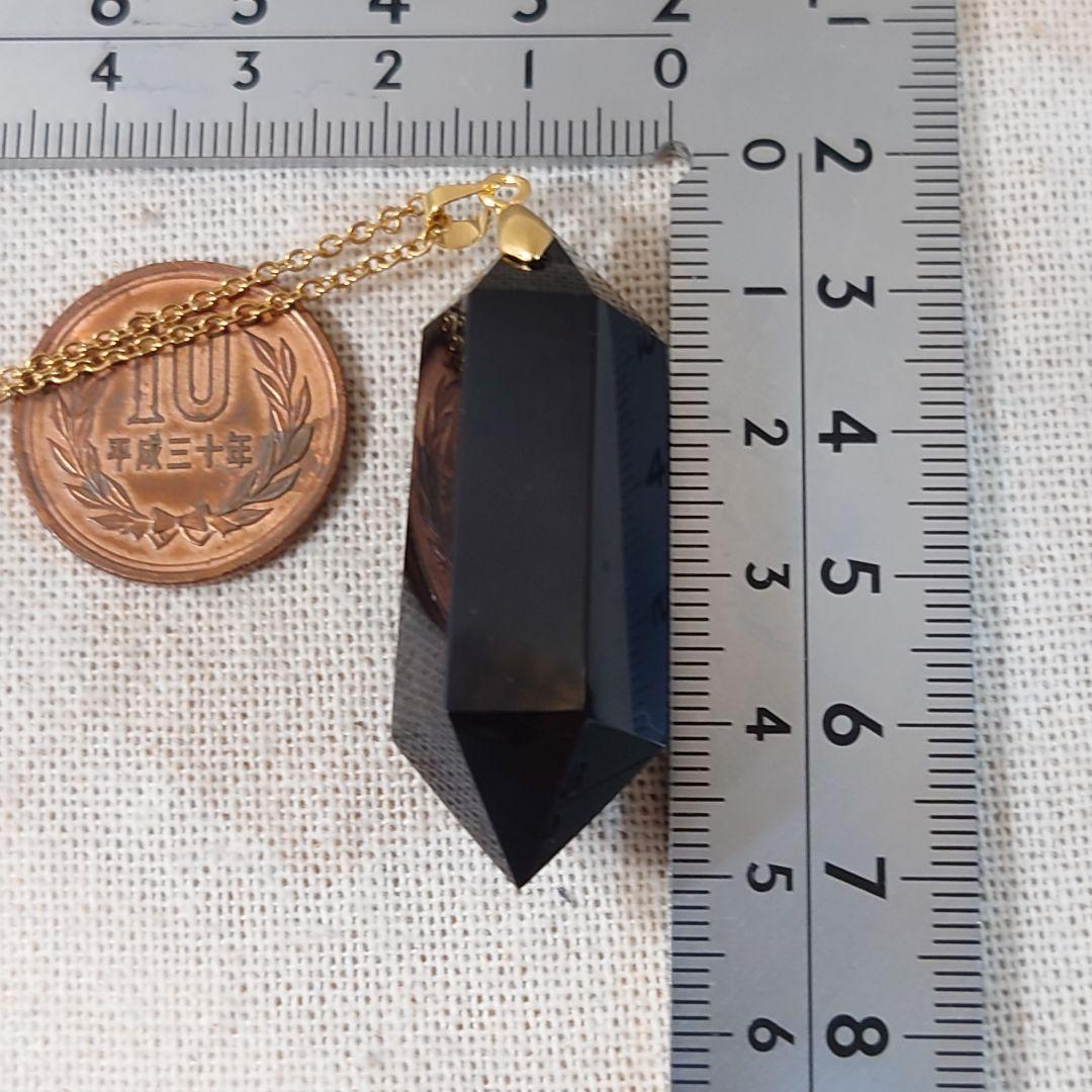 最強のお守り 魔除け】漆黒の黒水晶モリオンの六角柱ダブルポイント