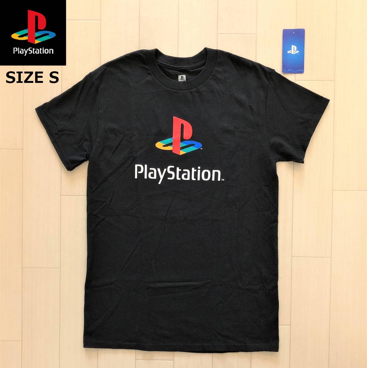 PlayStation Logo Printed T-Shirt プレステ ロゴ プリント Tシャツ プレイステーション サイズS BLACK ブラック 黒_画像1