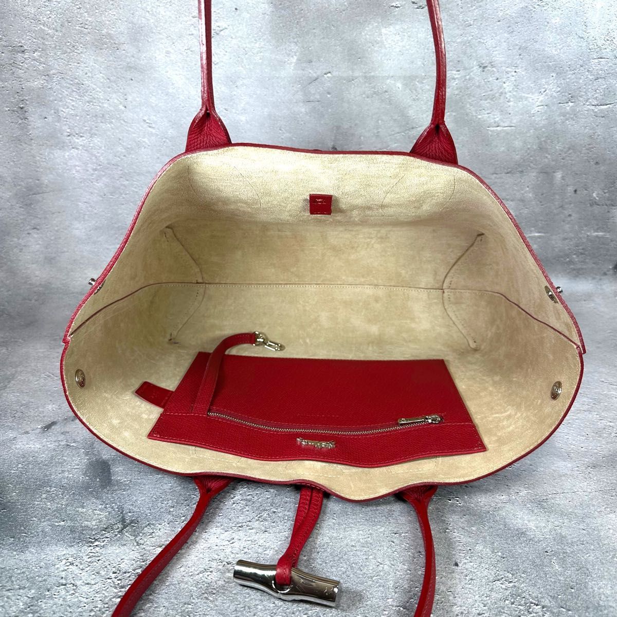 LONGCHAMP ROSEAU ロゾ レザー トートバッグ L|Yahoo!フリマ(旧